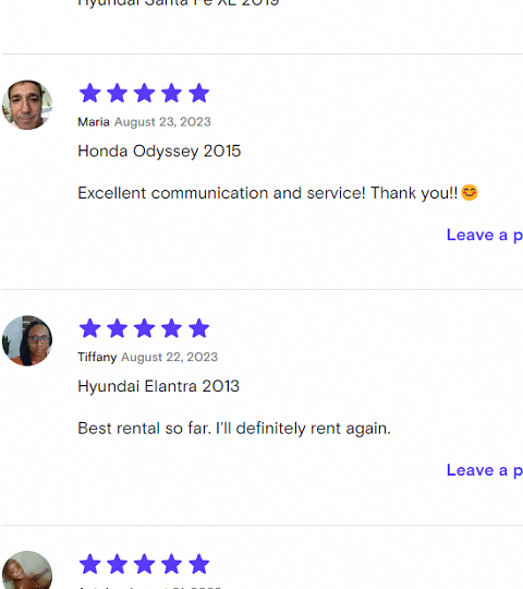 Righteous Rides premium car rentals in New York - testimonial of happy clients screenshot 18