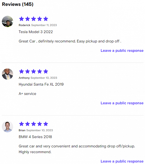Righteous Rides premium car rentals in New York - testimonial of happy clients screenshot 24